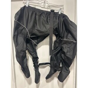 DogLemi Black Waterproof Dog Leggings Protective Boots Reflective XXXL